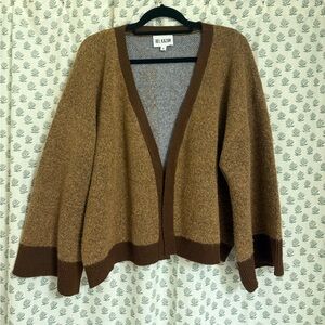 Anthropologie Brown Open-Front Cardigan